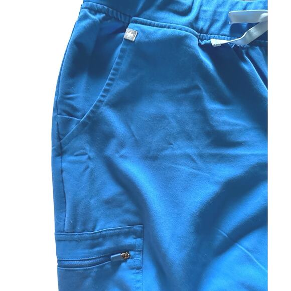 FIGS Zamora Scrub Joggers Blue 6 Pockets Yoga Drawstring Plus Size Women sz XXL - Picture 2 of 7